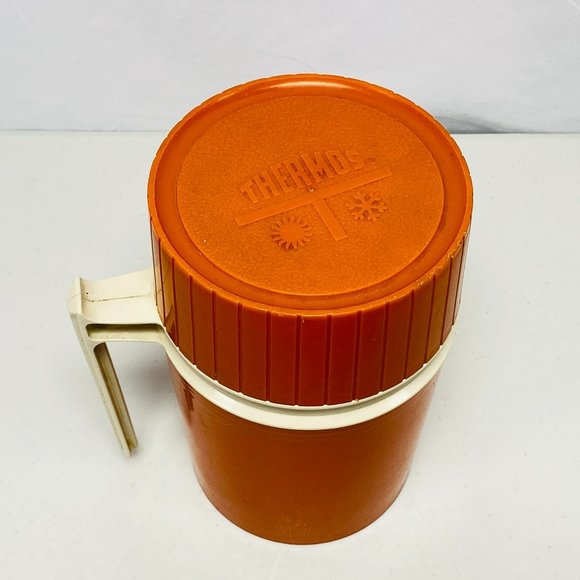 Vintage Thermos 10oz Insulated Hot or Cold Food Cup Orange King Seely Model 7002 - Picture 11 of 11